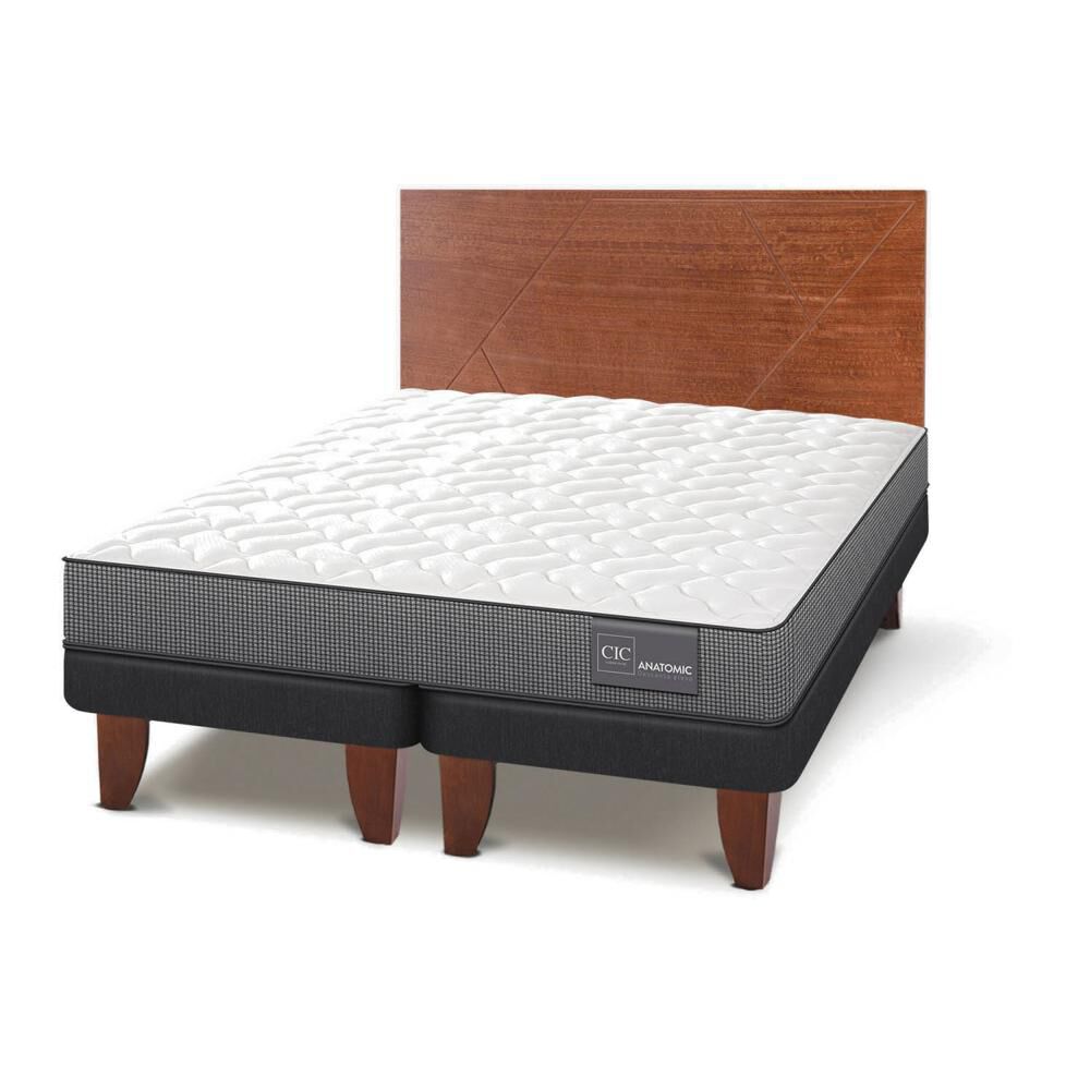 Cama Europea Cic Anatomic / 2 Plazas / Base Dividida + Respaldo image number 2.0