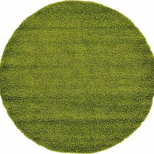 Alfombra Shaggy De Polipropileno Redonda 190cm Barcelona - Verde