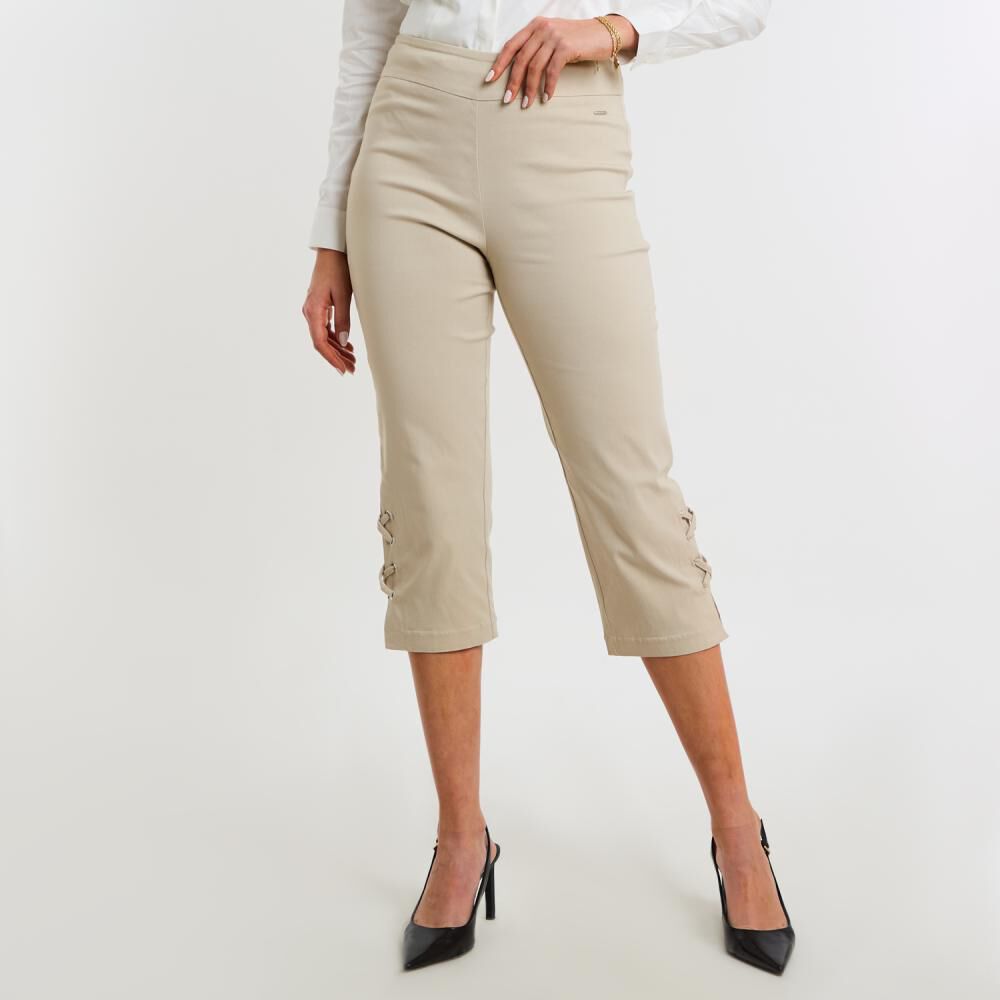 Bermuda Cropped Tiro Medio Slim Mujer Kimera image number 0.0