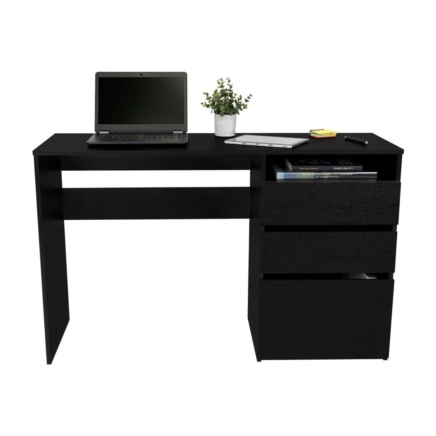 Escritorio 3 Cajones Fm-049n - Negro image number 1.0