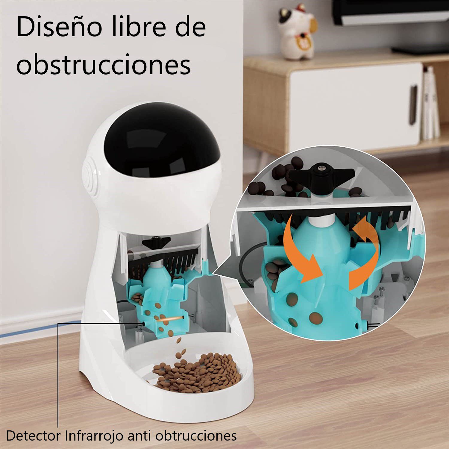 Dispensador Automatico Alimento Comida Mascota Con Audio image number 6.0