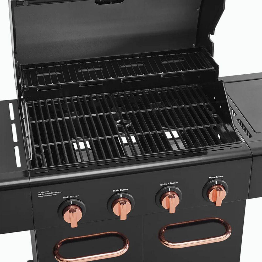 Parrilla A Gas 4 Quemadores + Sellador Lateral - Color Negro / Cobre image number 4.0