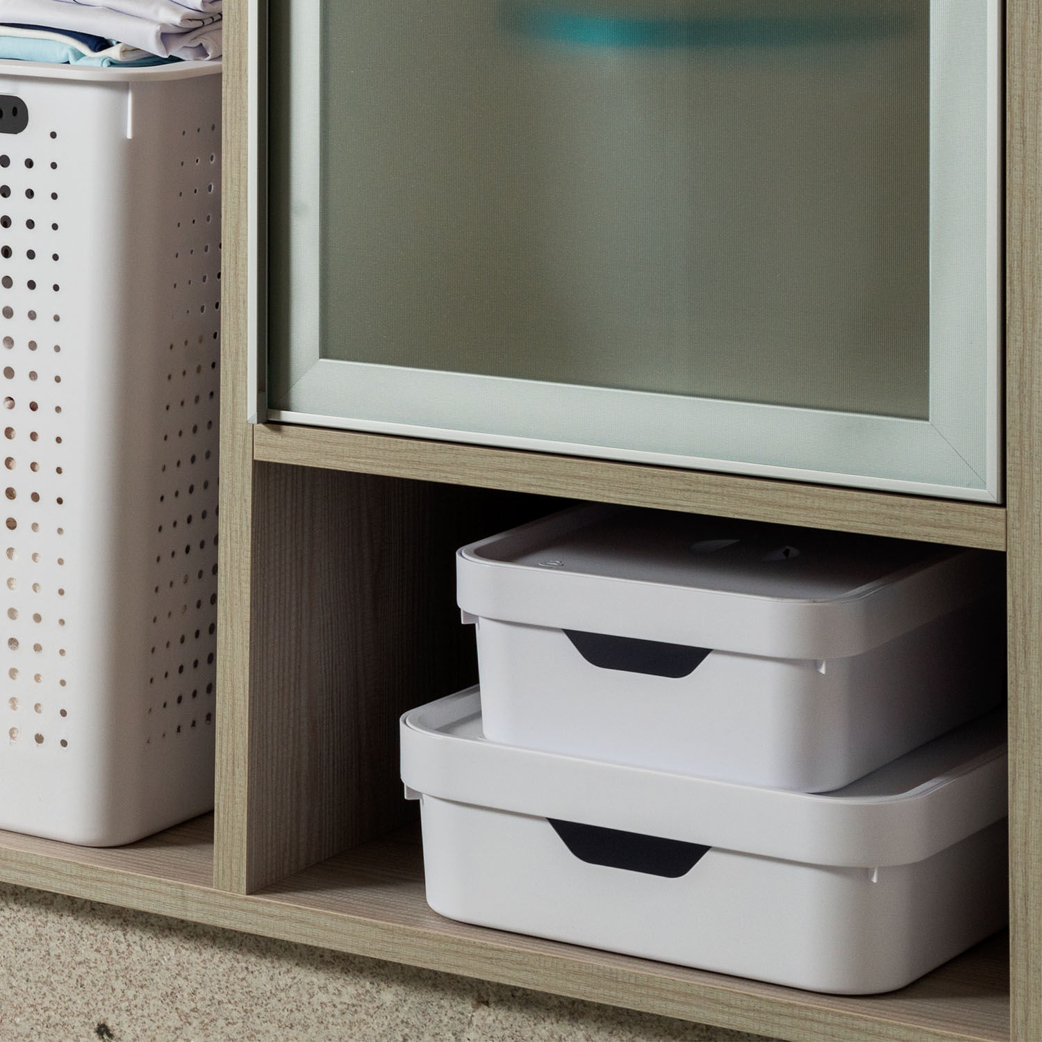 Caja Cube M Con Tapa Blanco image number 2.0