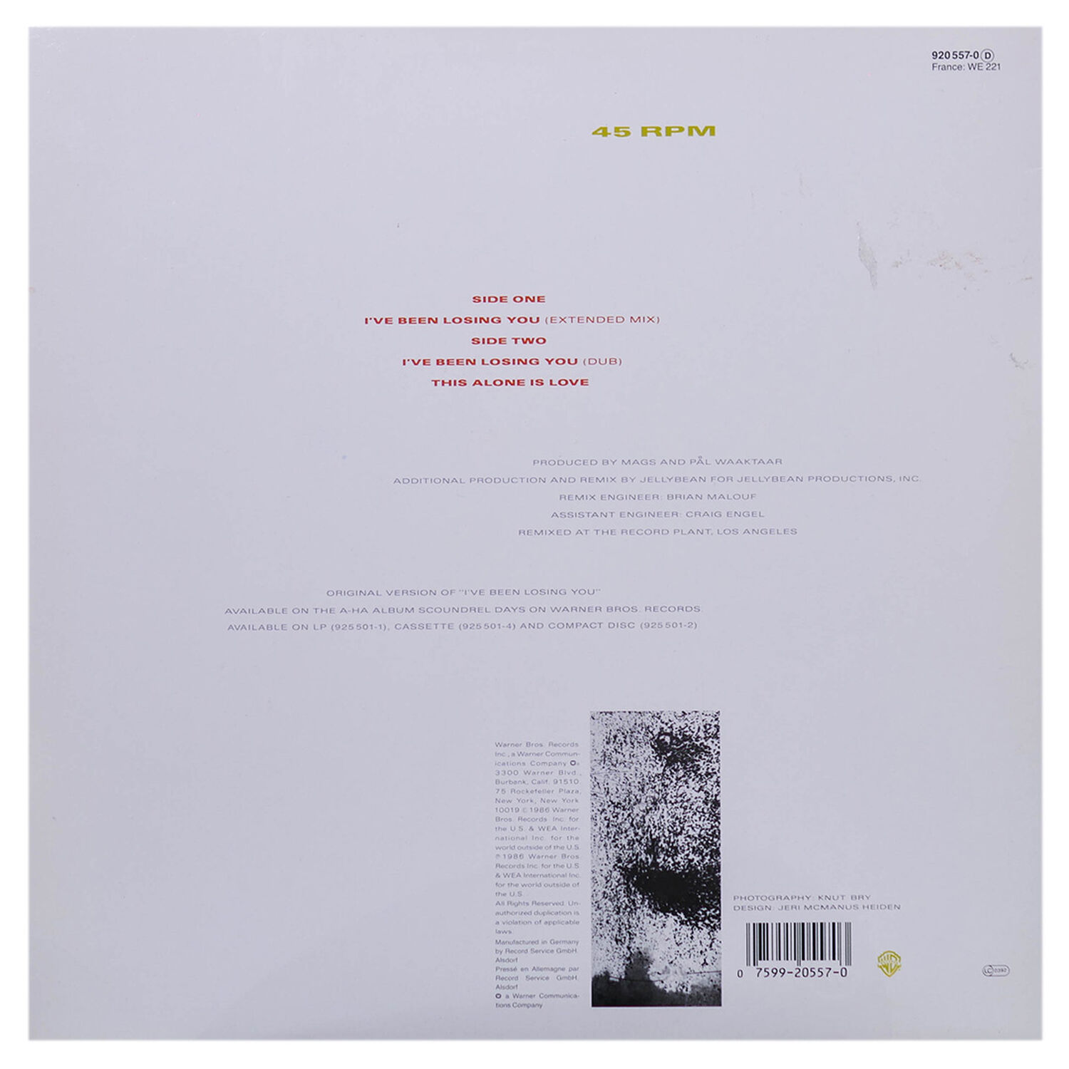 A-ha - I've Been Losing You | 12" Maxi Single Usado image number 1.0