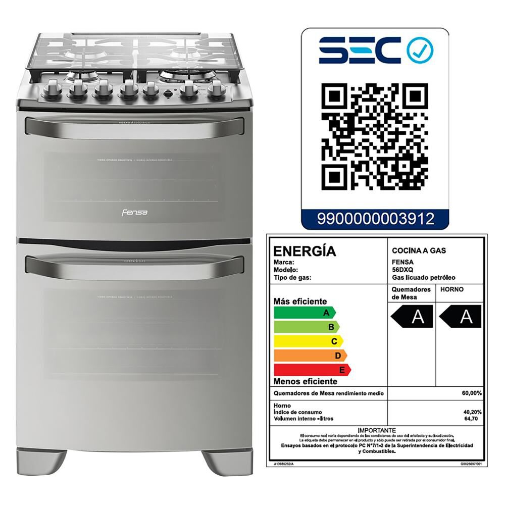 Cocina Fensa 56 Dxq 4 Quemadores en Oferta | Hites.com
