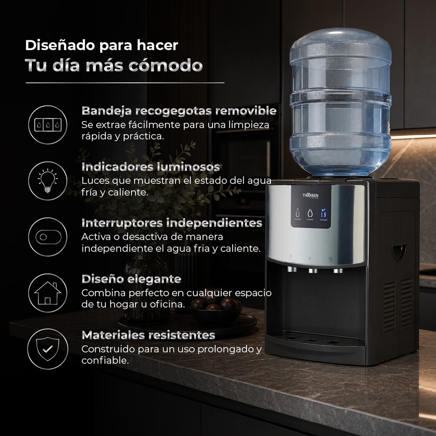 Dispensador Agua Sobremesa 3 Temperaturas Thor 3temp Desk image number 2.0