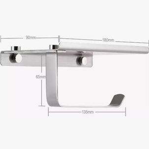 Porta Papel Higi&eacute;nico Negro Acero Inoxidable