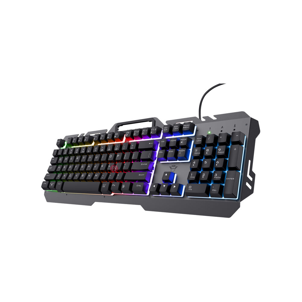 Teclado Met&aacute;lico Gamer Led Arco Iris Gxt 853 Esca - Ps image number 2.0