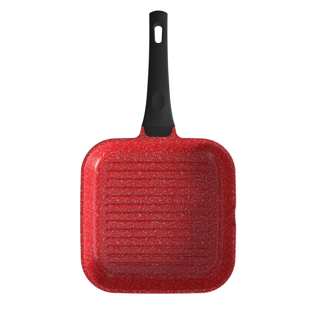 Grill Antiadherente De 28cm Rojo Bohlier Aluminio Fundido image number 0.0