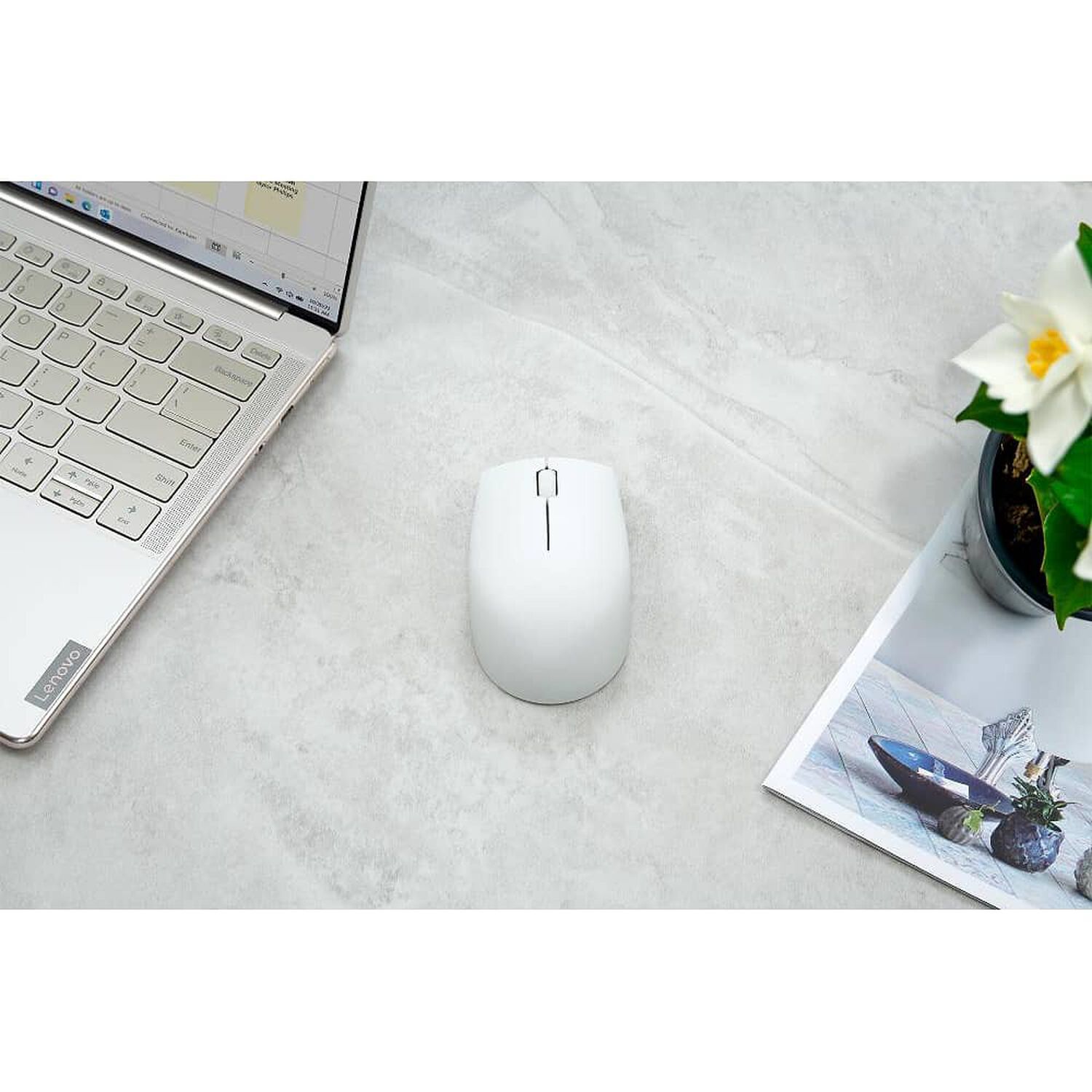 Mouse Lenovo 300 Wireless Compact - Cloud Grey image number 4.0