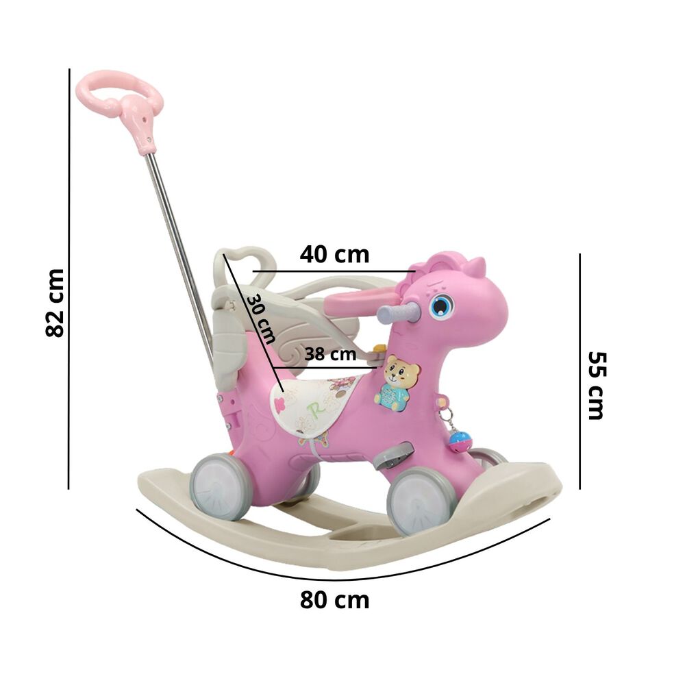 Balancin Caballito Mecedor Y Correpasillo Desmontable 2en1 image number 2.0