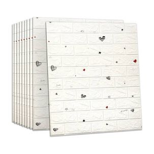 Pack 10 Lamina Papel Mural Autoadhesivo 3d Blanco