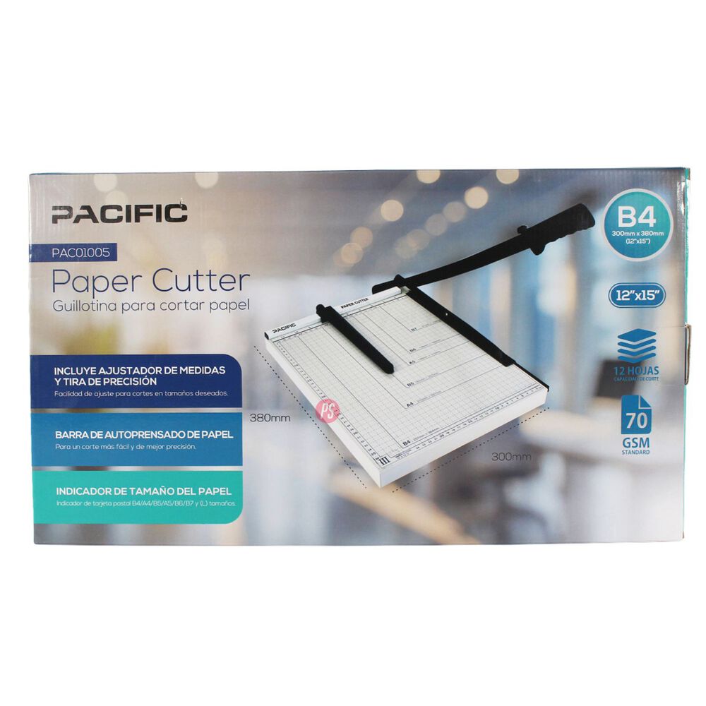 Guillotina A4 Metalica 12 Hojas Con Regla Paralela - Ps image number 4.0
