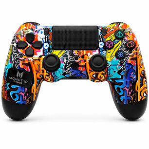 Gamepad Inal&aacute;mbrico Monster Multiplataformas Graffitis