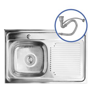 Cubierta Lavaplatos Sobreponer Domsa I8050r 80x50x14 Cm