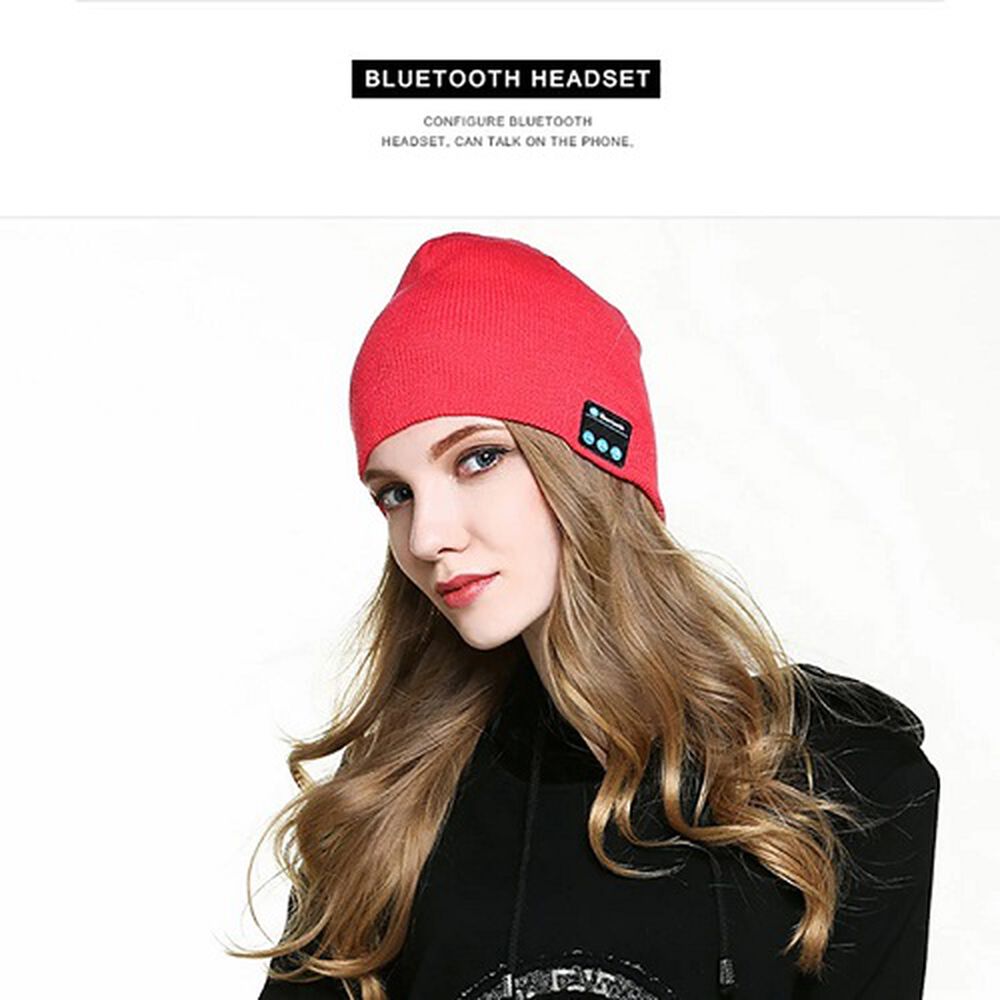 Aud&iacute;fonos Bluetooth Gorro Orginales Lana Auriculares Inalambricos Incluidos Gorra Tejida image number 2.0
