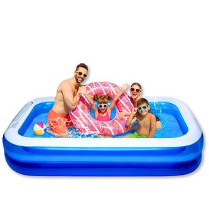 Piscina Inflable Rectangular Familiar 200x120x40 Cm Azul