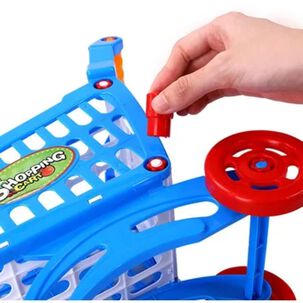 Juguete Set Carrito De Compras Con Accesorios 56 Piezas Azul