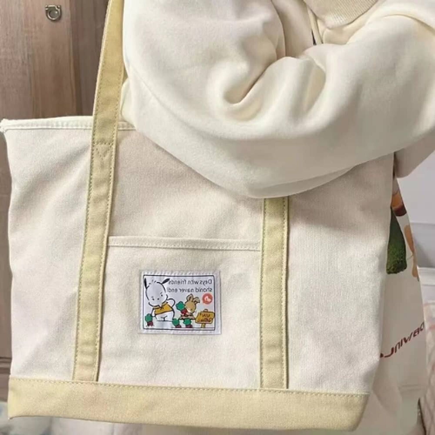Tote Bag Bolso De Lona De Mano Cartera Casual Resistente image number 4.0