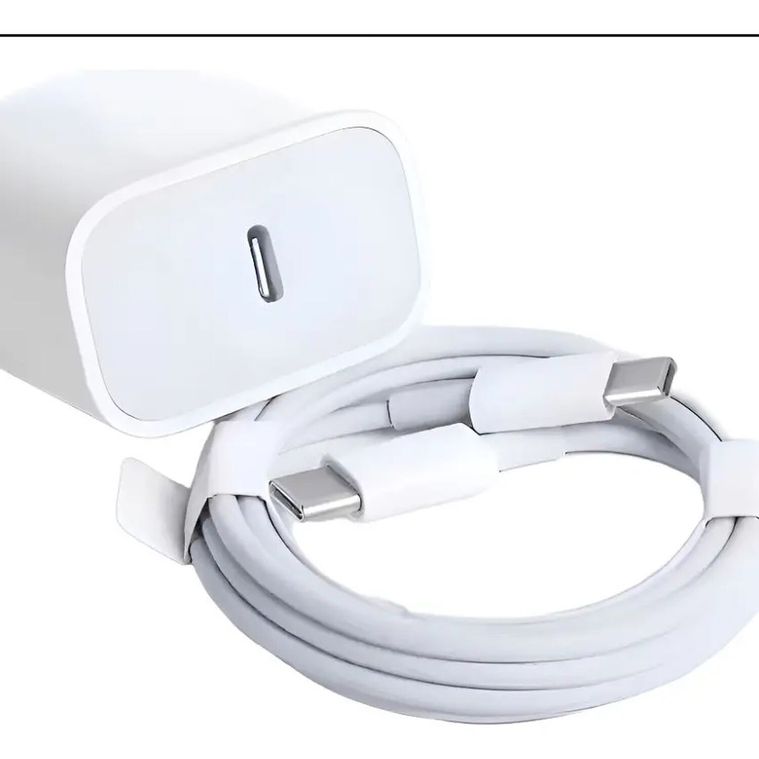 Cargador M&aacute;s Cable Compatible Para Iphone 20 W Pack Cable Tipo C A Tipo C + Caja Carga Tipo C image number 1.0