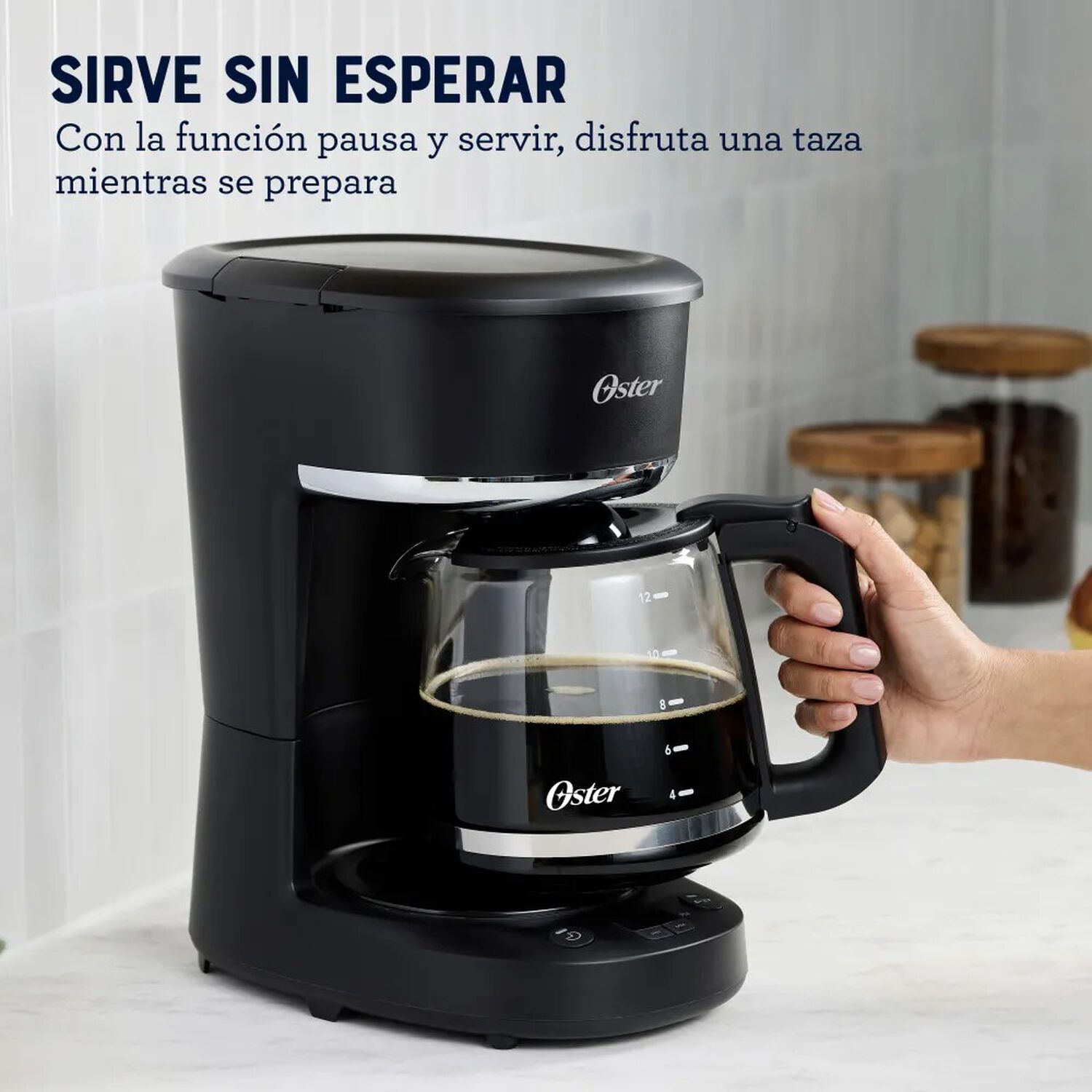 Oster Cafetera Programable Capacidad 12 Tazas Bvstdcp121b Con Filtro Reutilizable image number 7.0