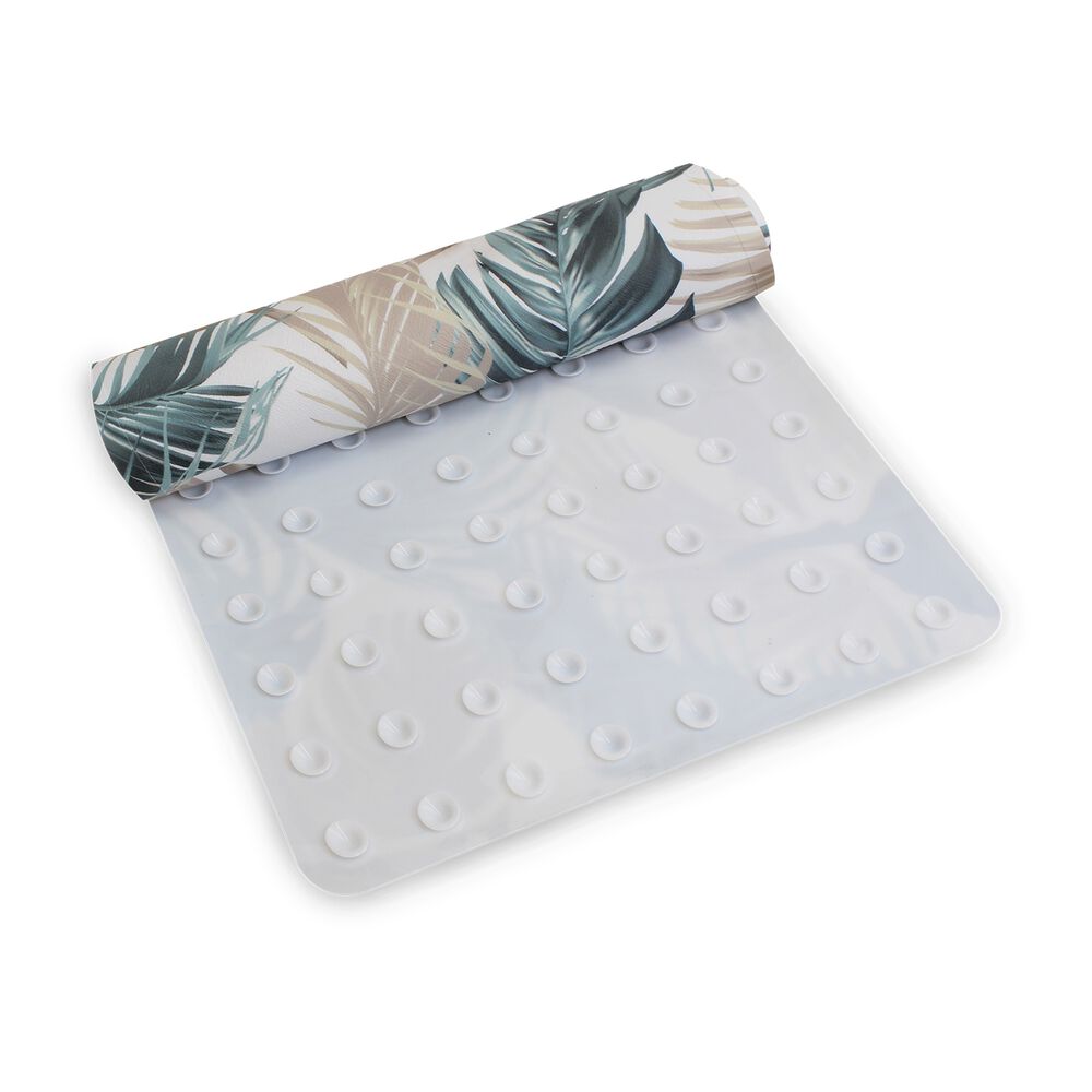 Alfombra De Ba&ntilde;o Nautica Home Pvc Antideslizante 39x69cm Hojas Tropicales image number 2.0