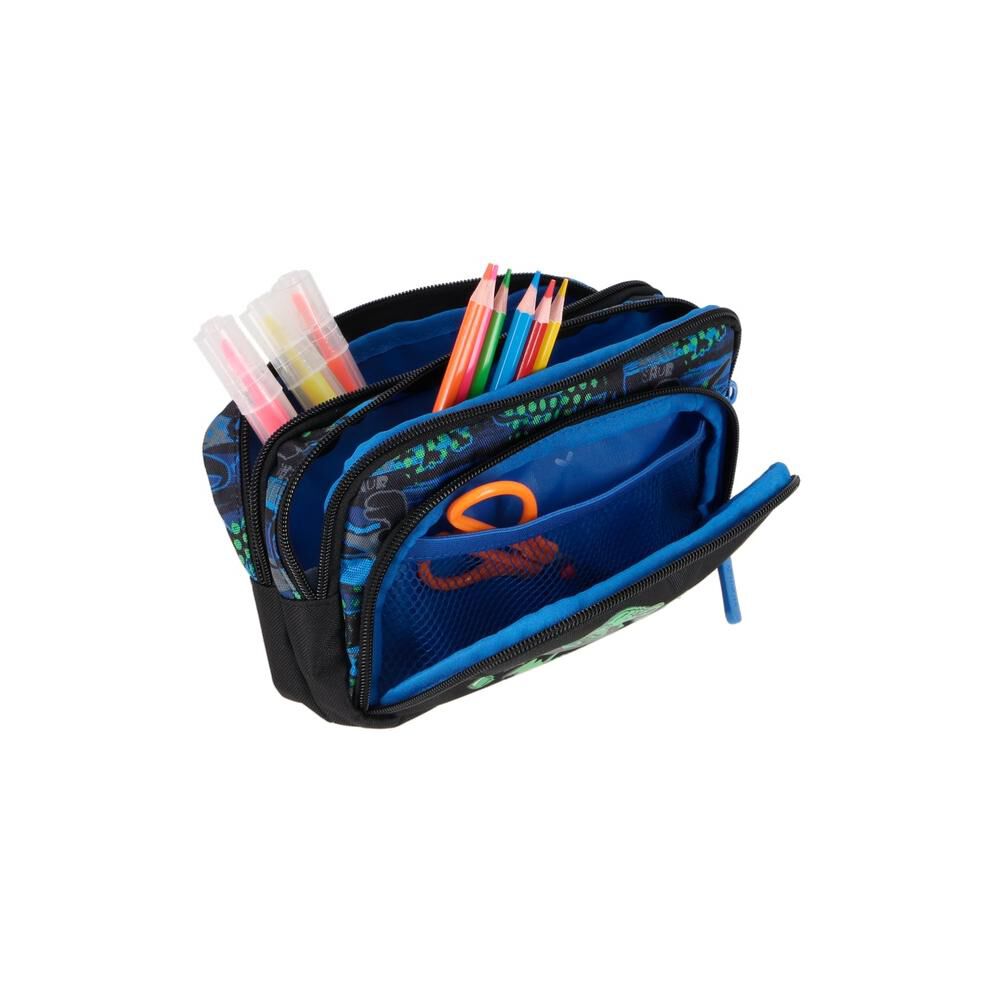 Estuche Xtrem Zip-art 6xt Dino Negro image number 3.0