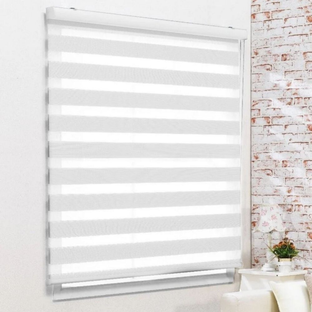 Cortina Roller Persiana Dúo Blanca 60x220 Cm image number 2.0