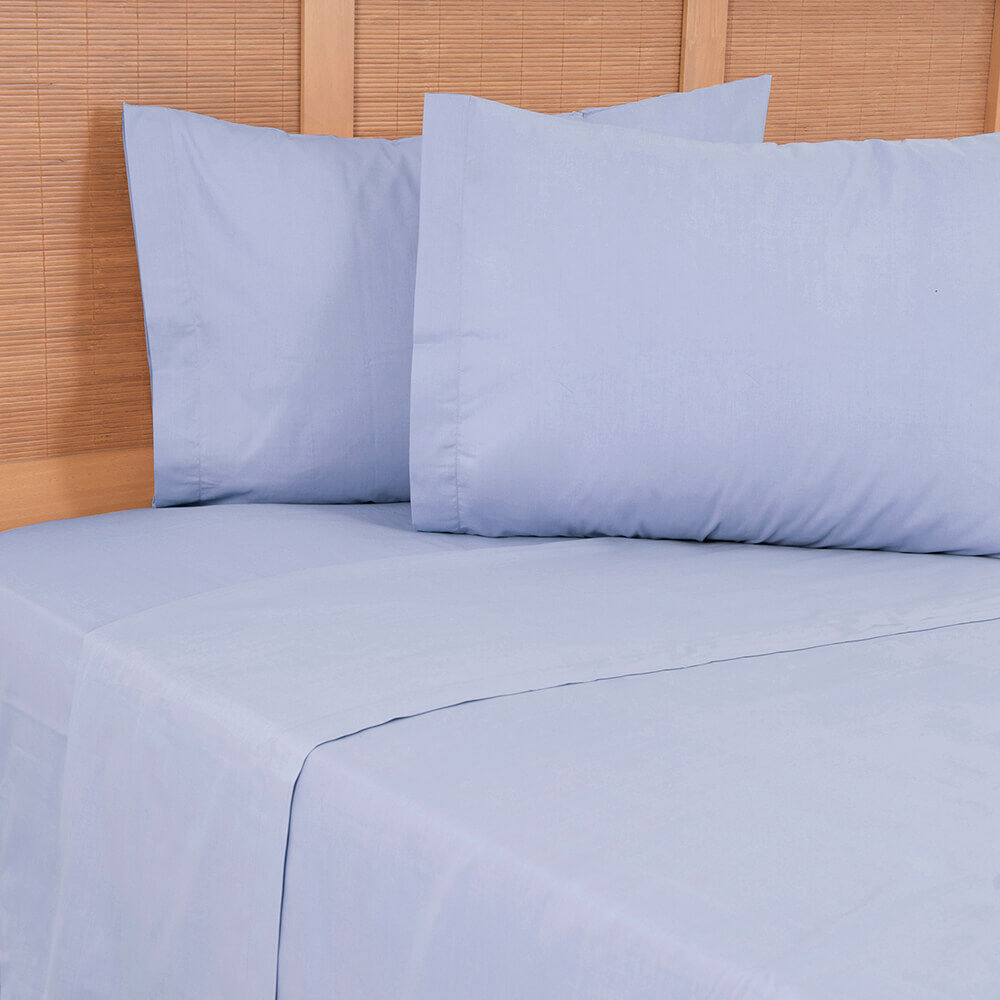 Sabana 180 Hilos Lisos Super King Azul image number 2.0