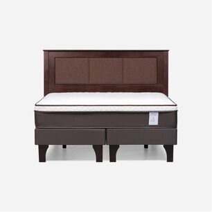 Cama Europea Rosen New Style 4 Plus / 2 Plazas / Base Dividida + Respaldo Rachel