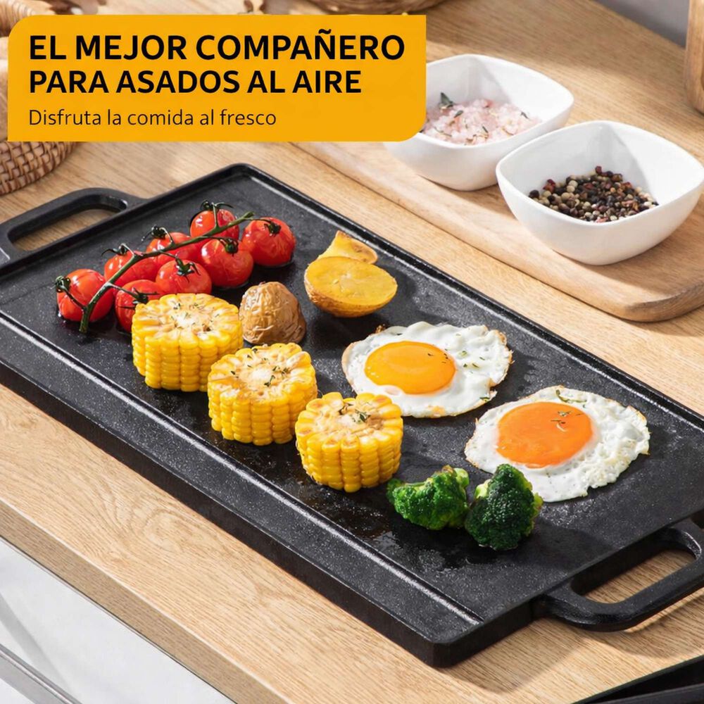 Plancha Parrilla Grill Reversible Hierro Fundido Cocina 50cm image number 6.0