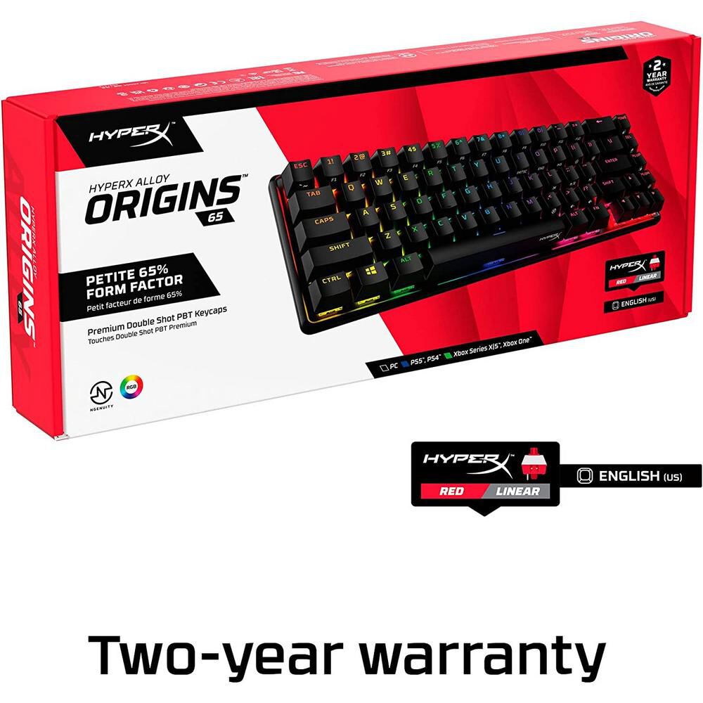 Teclado Hyperx Alloy Origins 65 Rbg Linear Red Eng image number 2.0