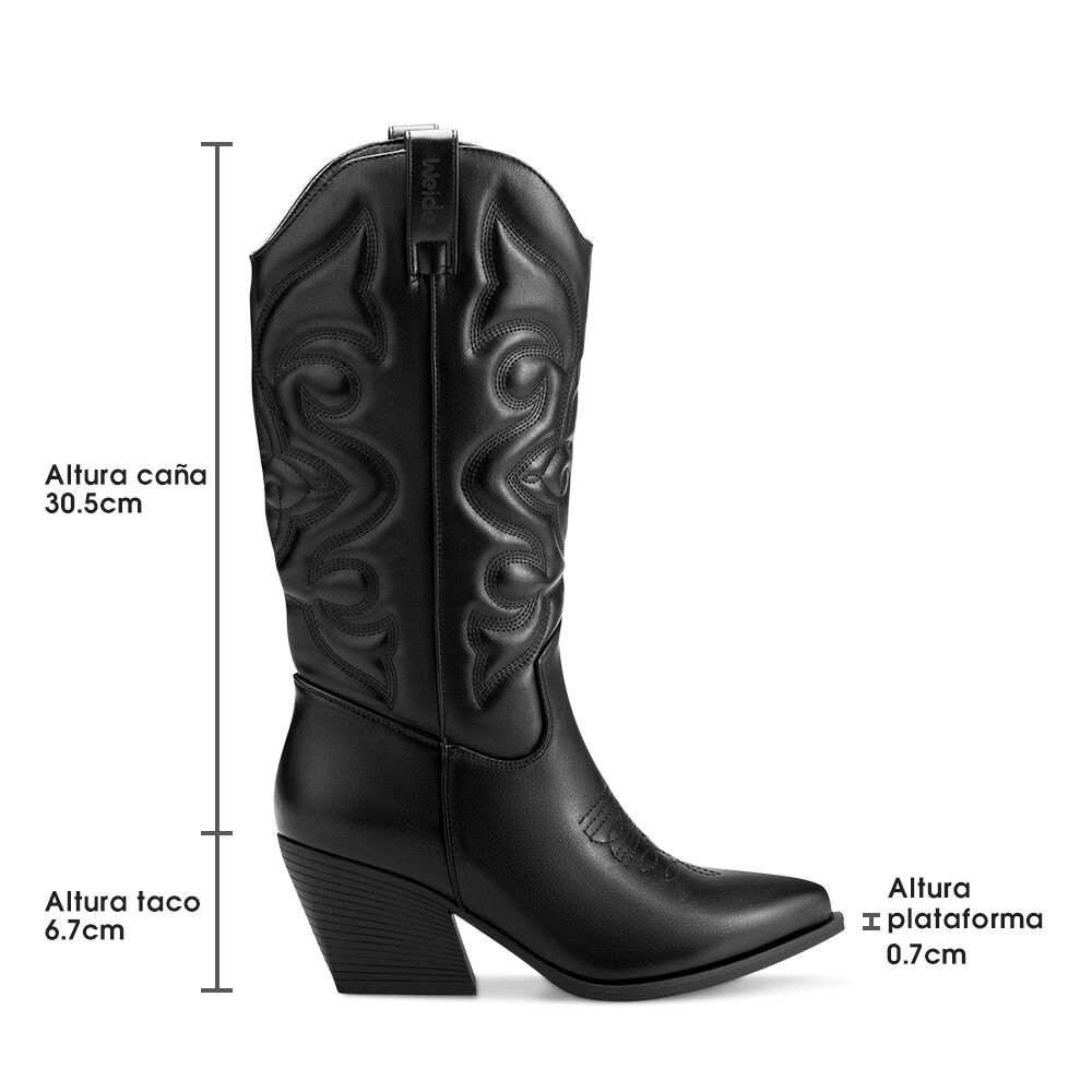 Bota Mujer Aitana Negro Weide image number 5.0