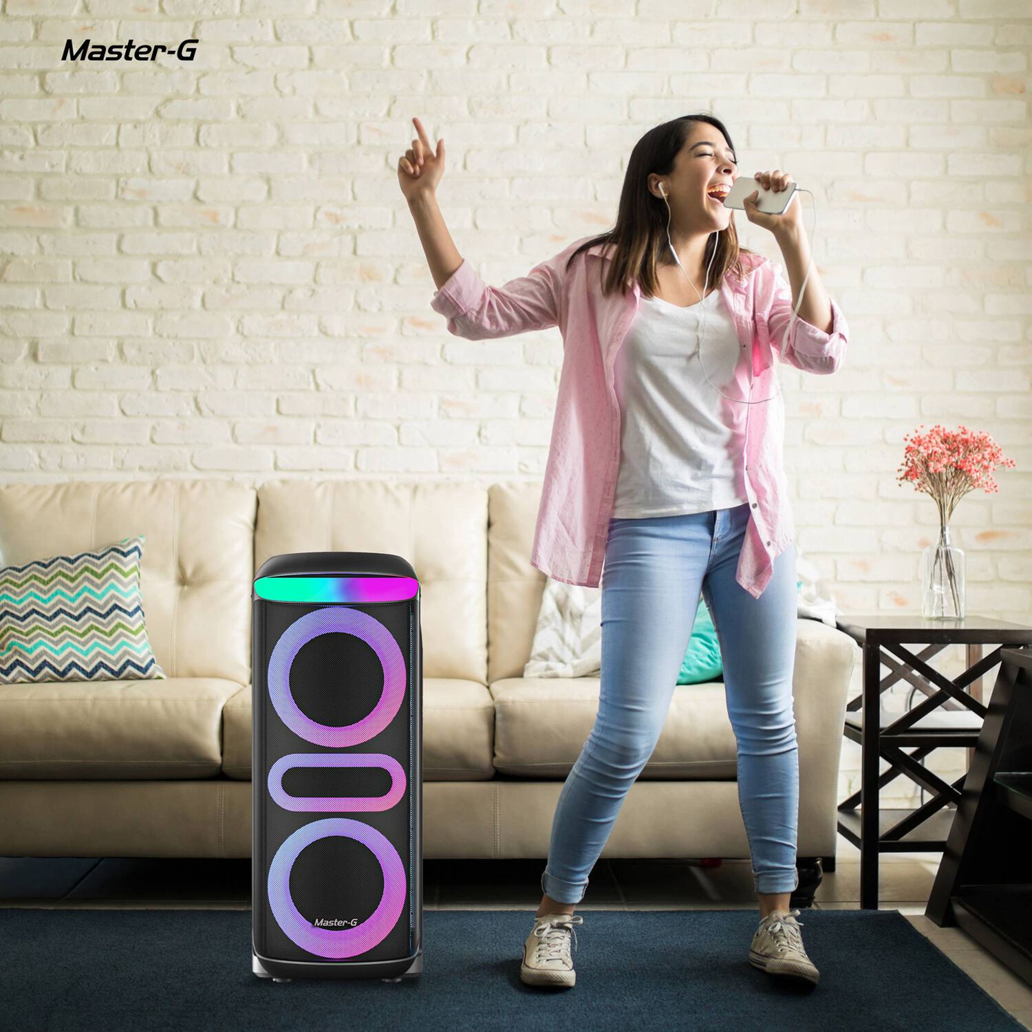 Parlante Karaoke Bluetooth 8&rdquo; X2 Con Micr&oacute;fono Mgzeus image number 4.0