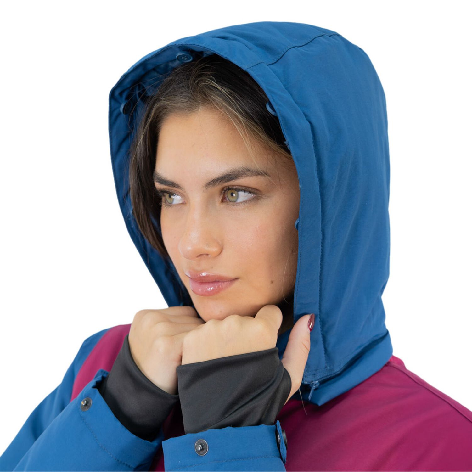 Parka Impermeable Hw Kodiak Mujer Azul image number 4.0