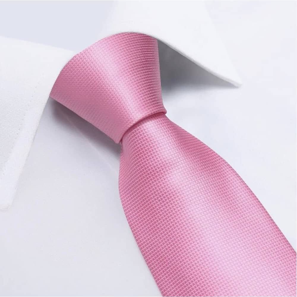 Corbatas Seda Hombres, Pa&ntilde;o Y Colleras Rosa image number 2.0