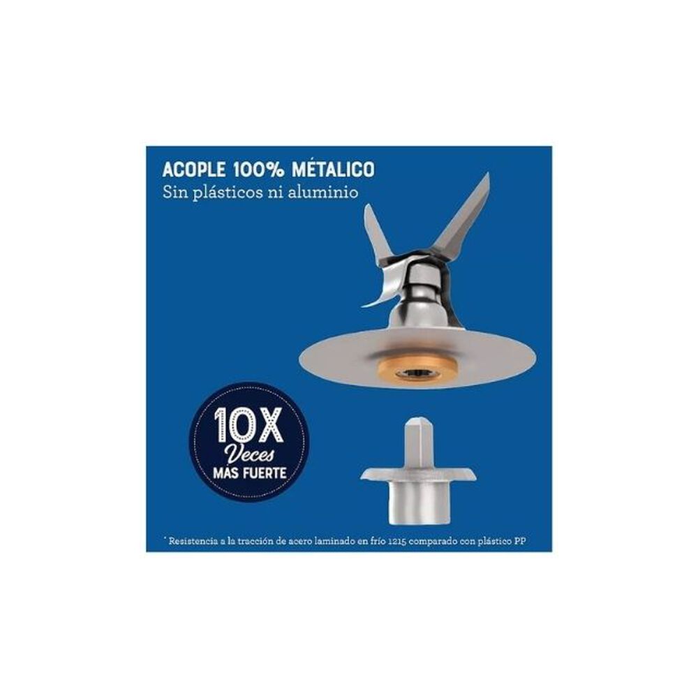 Licuadora Oster Vaso Vidrio 6 Velocidades + Pulso Blstpeggpb Color Gris image number 6.0