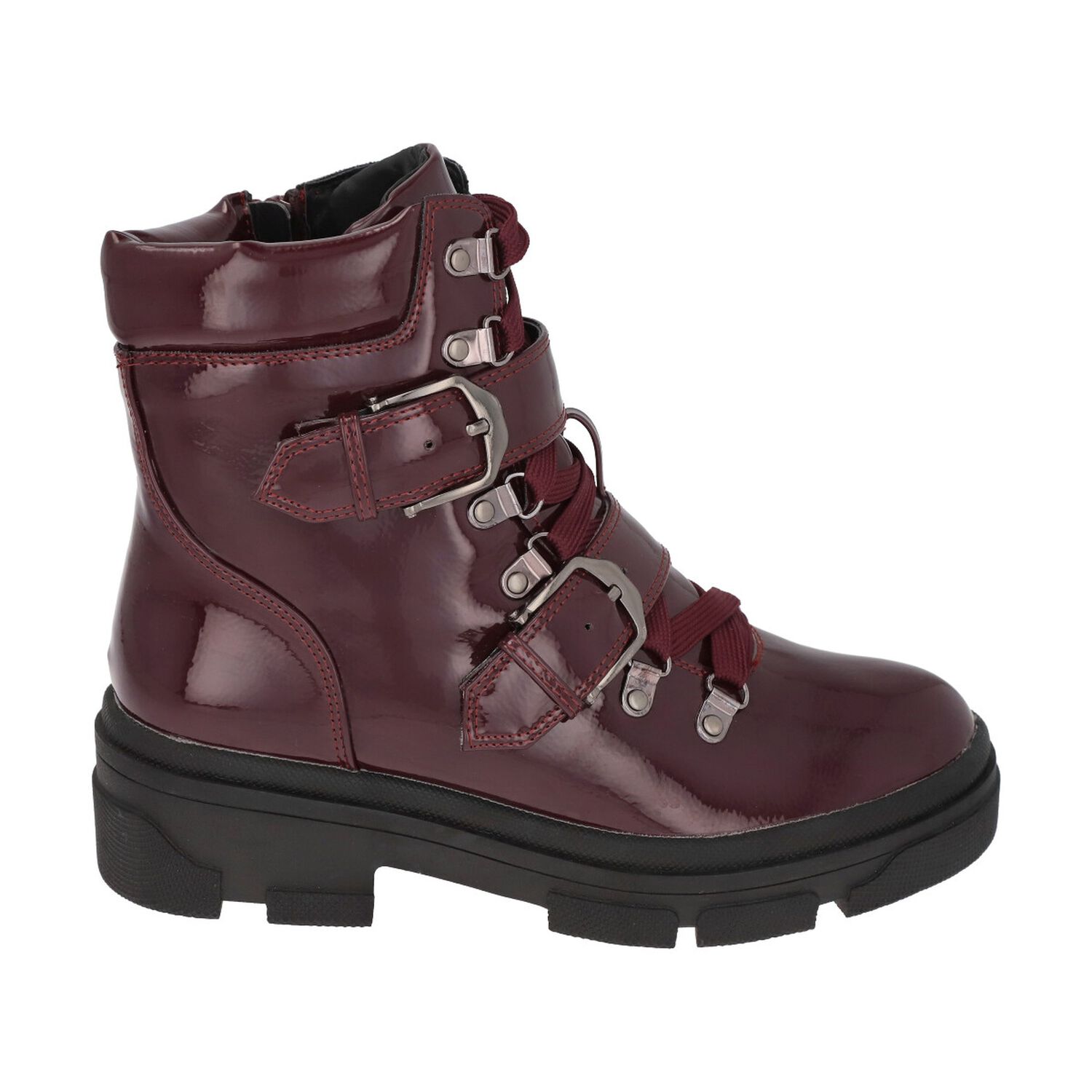Botin Mujer Burdeo Plataforma London Police image number 0.0