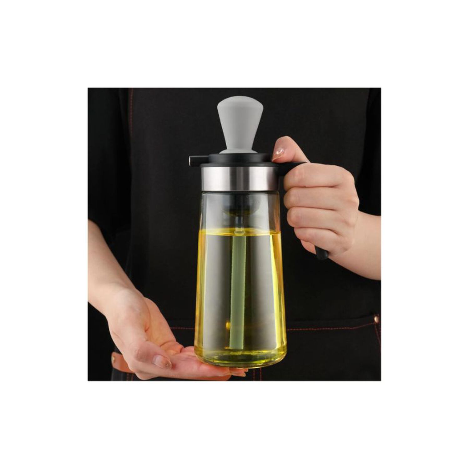 Dispensador De Aceite Con Cepillo Utensilio Botella Aceitera Cocina image number 2.0