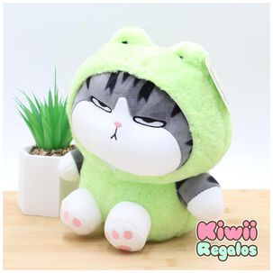 Juguete Peluche Gato Emperador Disfraz Rana Kawaii 40cm Infantil