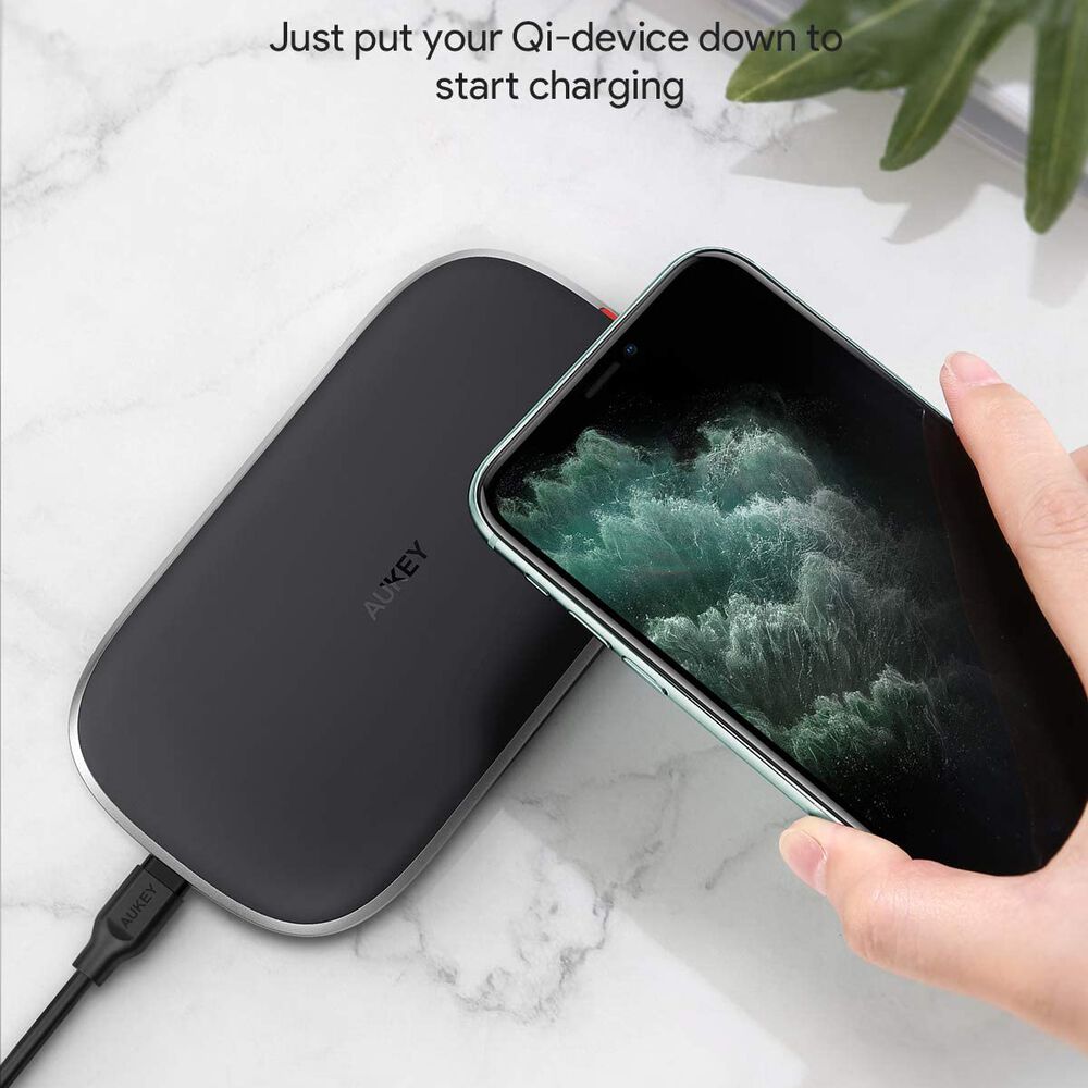 Aukey Cargador Cargador Rápido Inalámbrico Qi 10w Negro - Lc-q7 image number 4.0