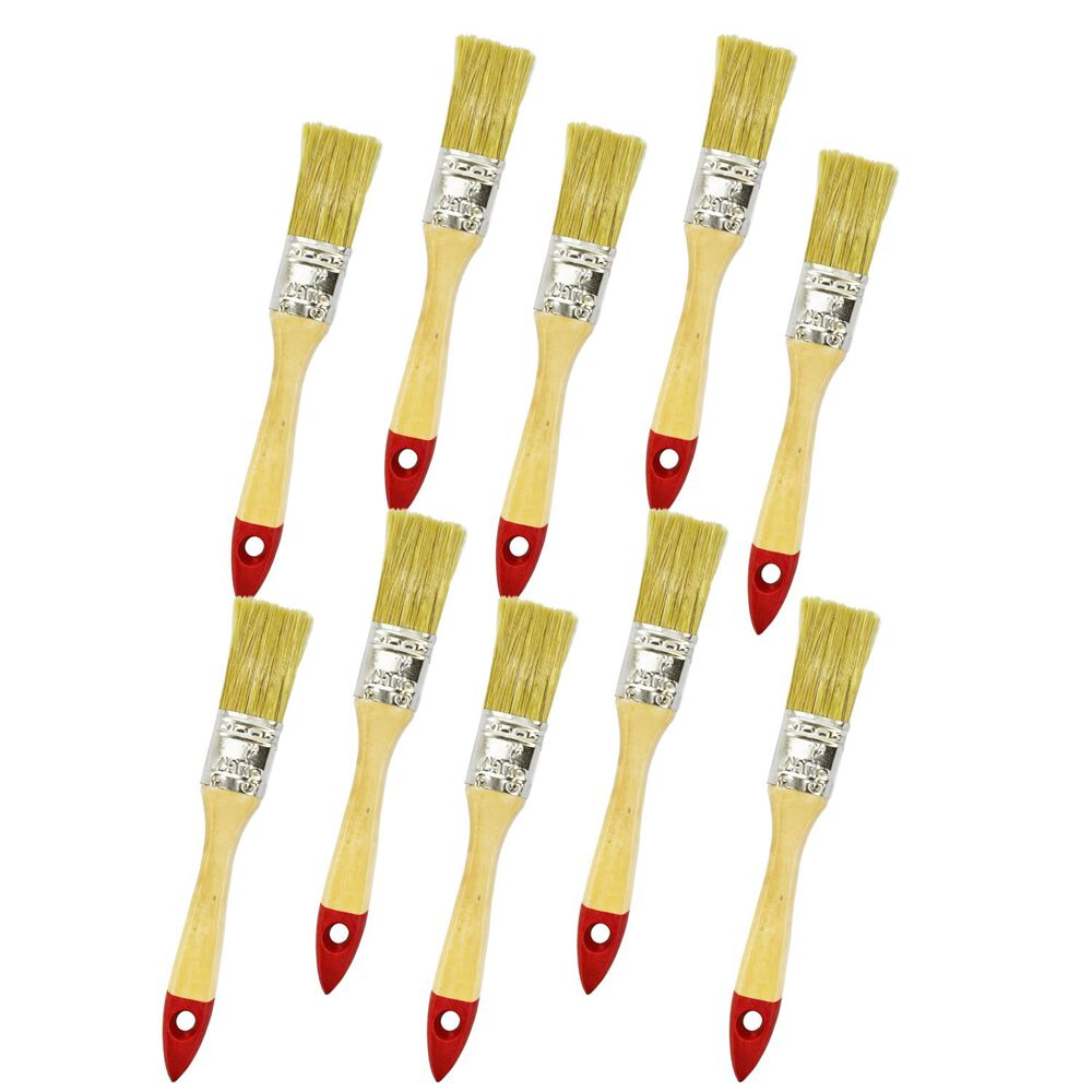 Set 10 Brochas Mango Madera 1 Pulgada Para Pintura Pintar image number 4.0