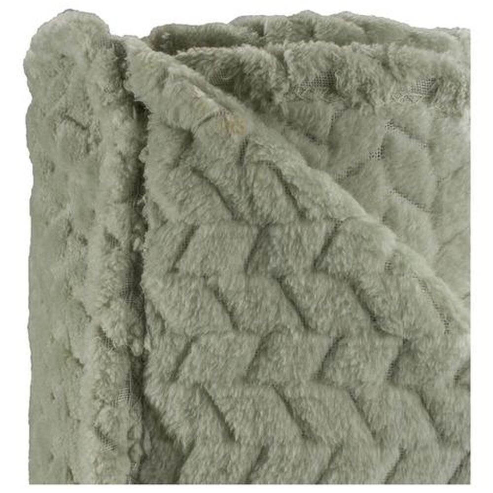 Frazada Andes Jacquard Flannel Verde 2 Plaza image number 3.0