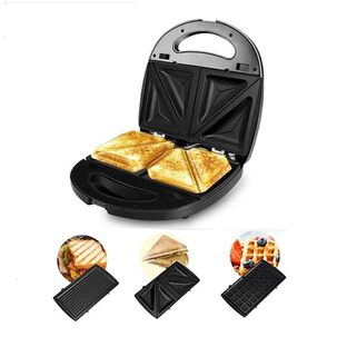 Sandwichera 3 En 1 Multiuso De Desayuno, Tostadas, Waffles