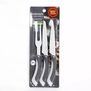 Pack X 3 Set Parrillero 2 Cuchillos Y Tenedor 25 Cm