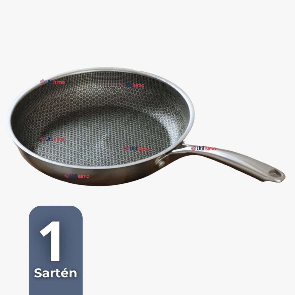 Sartén Acero Inoxidable Antiadherente 28cm Para Cocinar Freír Saltear image number 0.0
