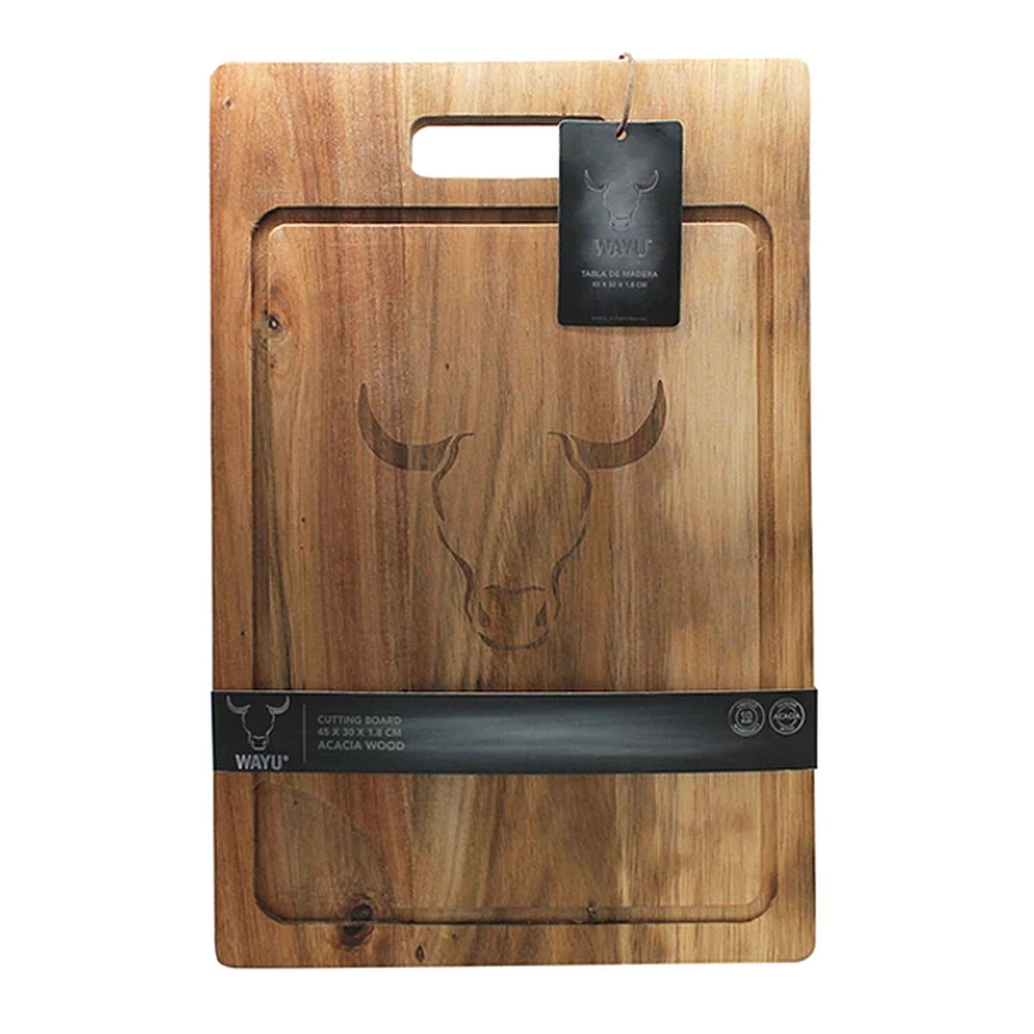 Tabla Wayu 45x30cm Madera De Acacia Para Asados Bbq Parrilla image number 0.0