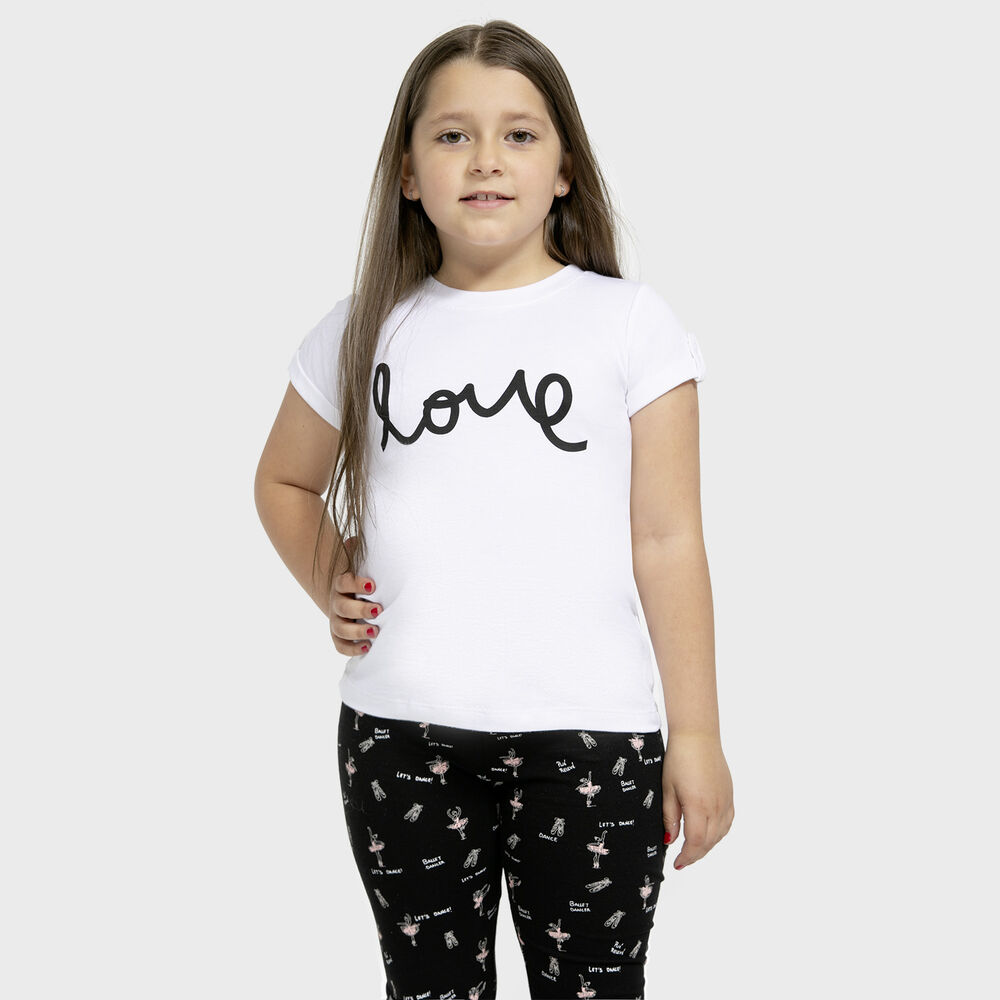 Polera Blanca Love Algodón Peruano image number 2.0