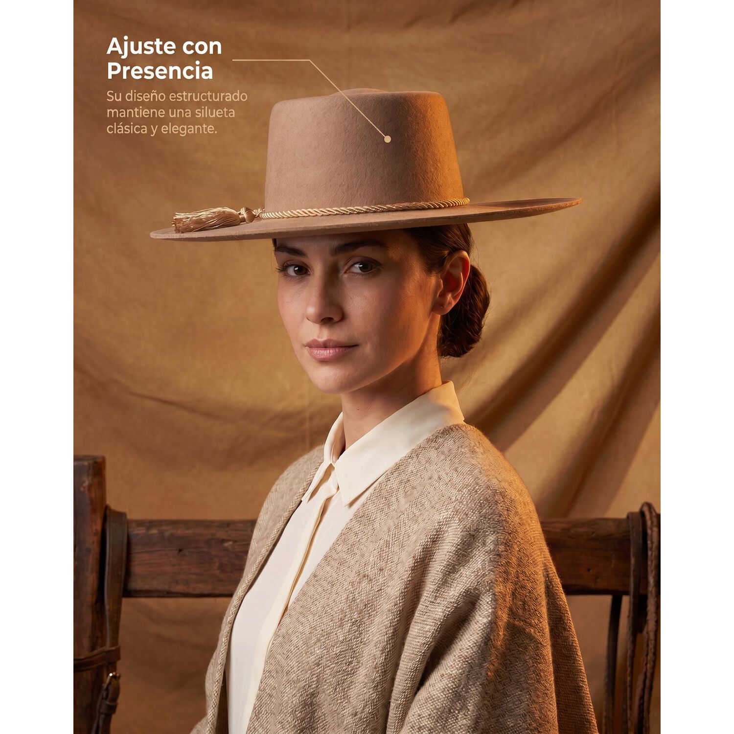 Sombrero Huaso Elegante Adulto Fiestas Patrias image number 11.0