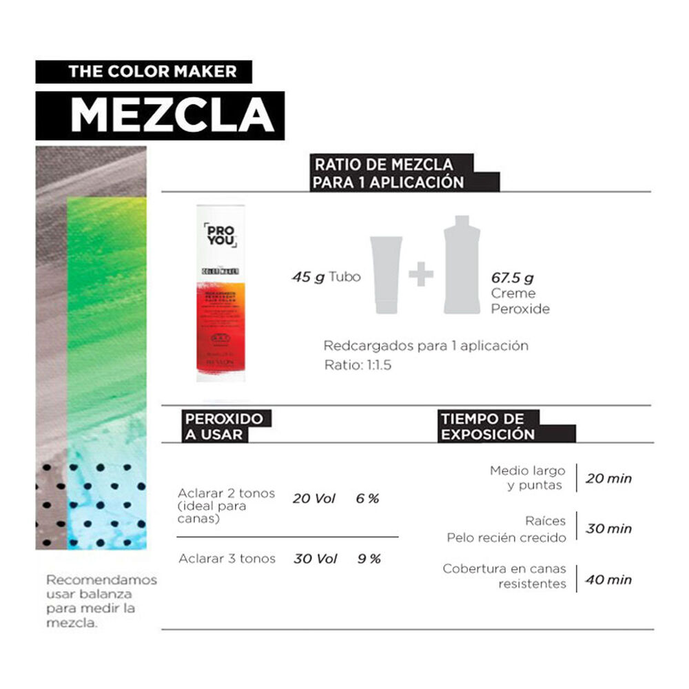Pro You™ Color Mak Redcargados Tintura Permanente Rojo Intenso Rc50 90ml + Oxidante Crema 135ml image number 1.0
